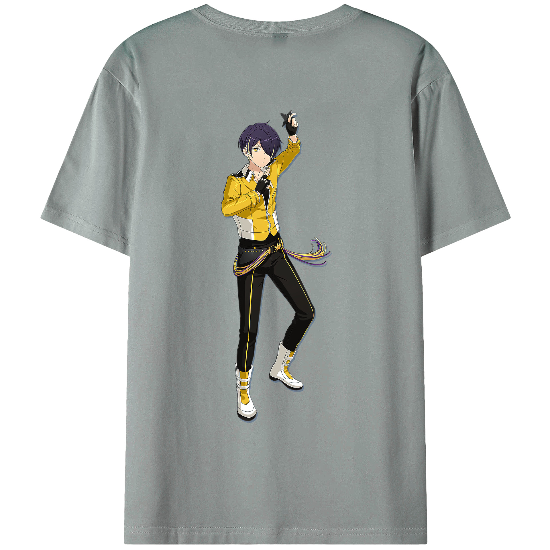 （画像用） あんさんぶるスターズ! Ensemble Stars 綿100％ メンズ半袖Tシャツ（バックプリント） 通気性